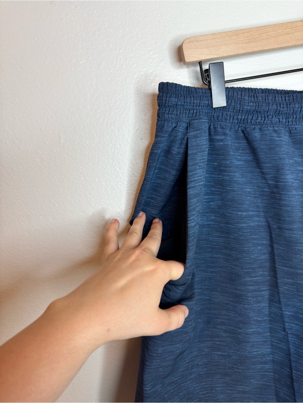 Lululemon Pace Breaker Short Linerless Heather Allover Iron Blue Athletic Shorts - Picture 7 of 10